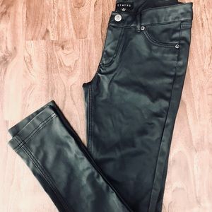 Faux Black Leather Pants